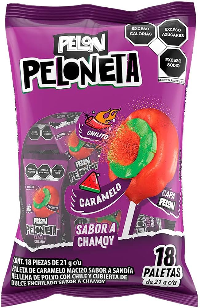 Peloneta Chamoy Sandia Bolsa con 18