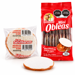 mini obleas paq 20pzs dulce de leche