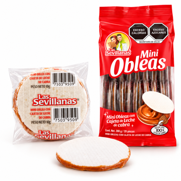 Mini obleas Las Sevillanas con cajeta de cabra