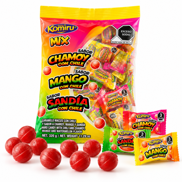 Paquete Komiru Mix con Caramelos Picantes