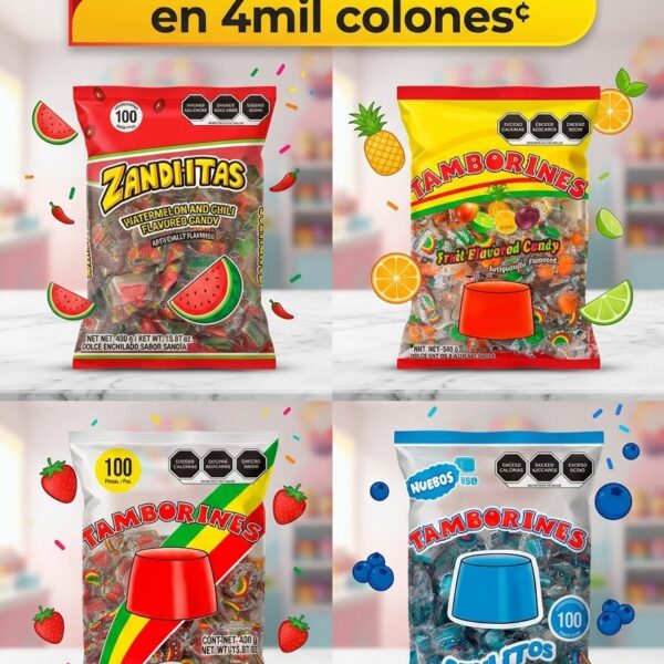 3x1 Tamborin, zaandiita paq 100 escoge uno
